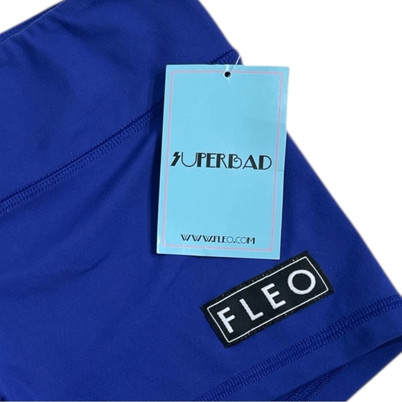 NWT FLEO Apex Contour Short 3" Mid Rise size Medium in Blue - Picture 3 of 5